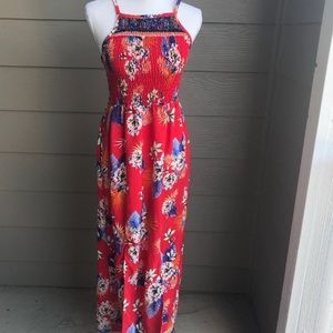 Tropical Floral Maxi Dress